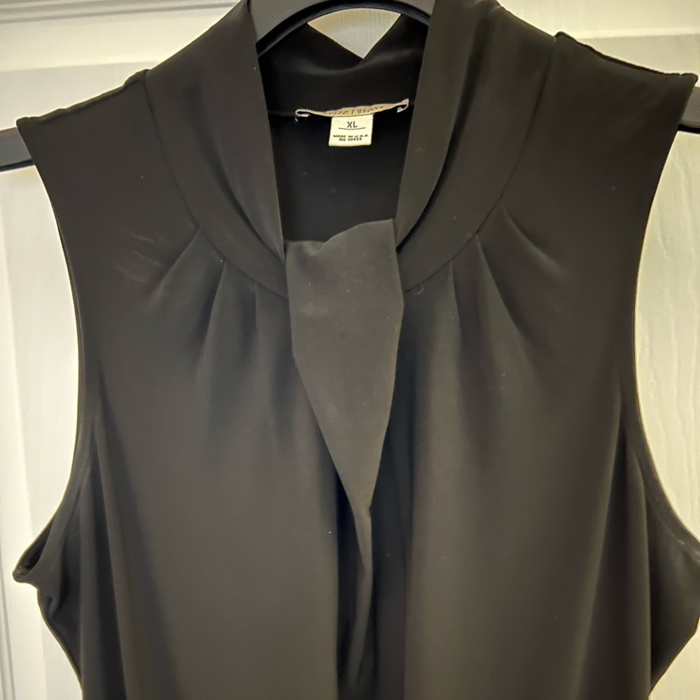 Black sleeveless top